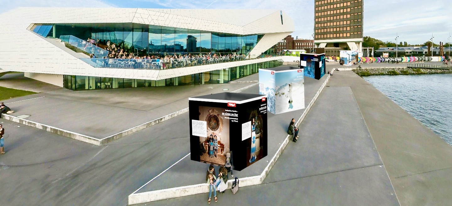 Kube Expo : exposition photo, affichage publicitaice en forme de cube, partout en France
