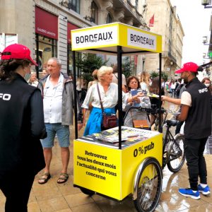 Velo Expo pour Ville de Bordeaux distribution a velo affichage mobile ooh